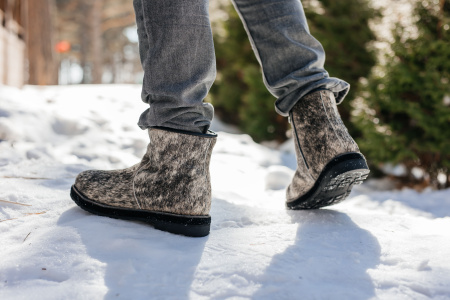 Мужские ботинки из камуса лошади на молнии